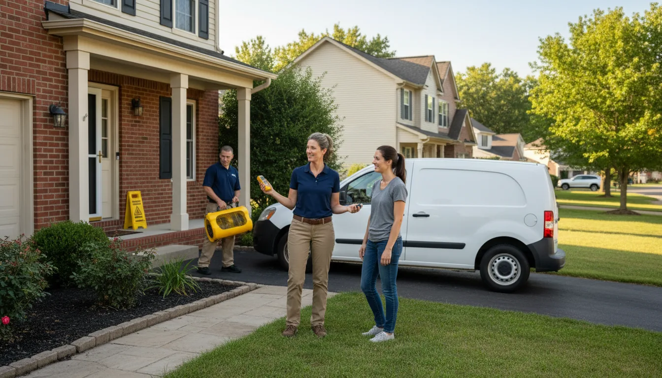 Residential water damage restoration in Clyde, NC